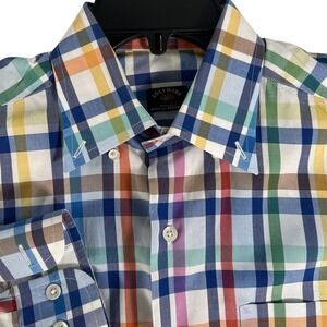 Solemare Maus Haufman Shirt Mens L Multicolor Plaid Long Sleeve‎ Italy